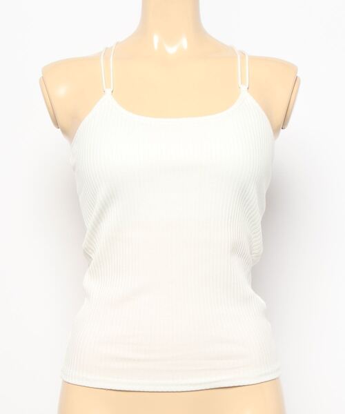 COLONY 2139（コロニートゥーワンスリーナイン）の「【WEB限定】カップ付きテレコバッククロスキャミソール(パット取り外し可)（キャミソール・レディース・ブラック/ベージュ/ブラウン/オフホワイト/モカ・FREE）」の14枚目の写真