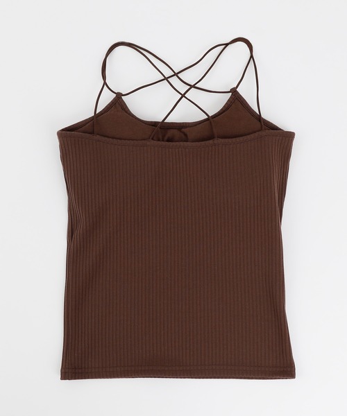 COLONY 2139（コロニートゥーワンスリーナイン）の「【WEB限定】カップ付きテレコバッククロスキャミソール(パット取り外し可)（キャミソール・レディース・ブラック/ベージュ/ブラウン/オフホワイト/モカ・FREE）」の22枚目の写真