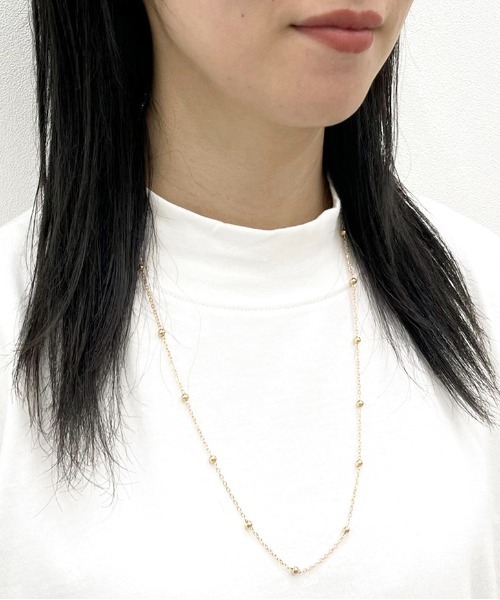 apres jour mignon(アプレジュールミニョン)の「【apresjour mignon×ARIAZ】アソートチェーンマスクストラップ(ネックレス・レディース・シルバー/ブラック/ナチュラル/ゴールド/ホワイト/ライトグレー・ONESIZE)」の12枚目の写真