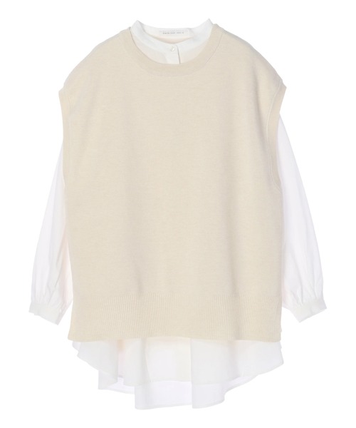 AMERICAN HOLIC（アメリカンホリック）の「SET ニットベスト+デザインスリーブシャツ　＊（ベスト・レディース・ブラック/ネイビー/アイボリー/モカ・FREE）」の17枚目の写真