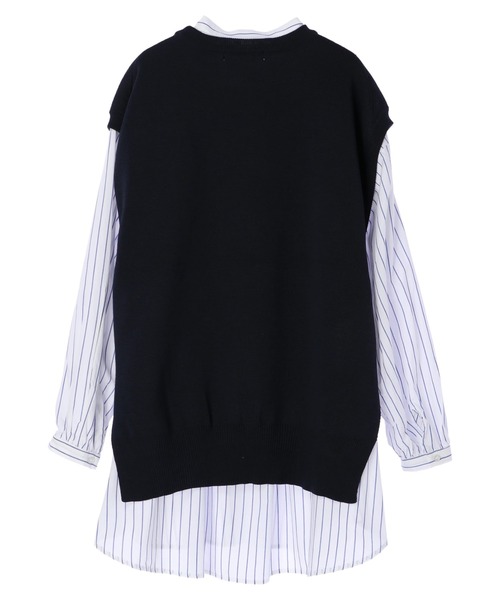 AMERICAN HOLIC（アメリカンホリック）の「SET ニットベスト+デザインスリーブシャツ　＊（ベスト・レディース・ブラック/ネイビー/アイボリー/モカ・FREE）」の21枚目の写真