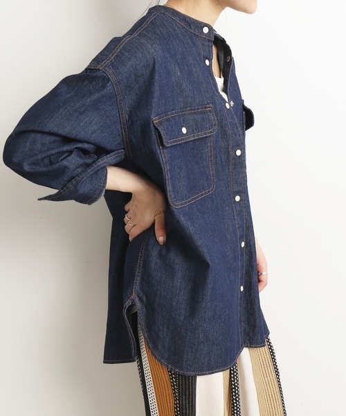 SLOBE IENA（スローブイエナ）の「LE DENIM スタンドシャツ