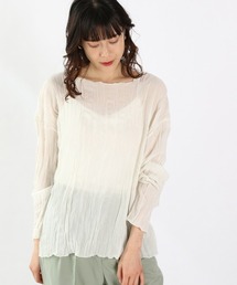 LOWRYS FARM | シアーワッシャープリーツＬＳ　934880(Tシャツ/カットソー)