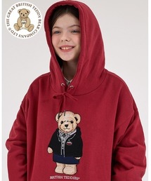 『muah muah/ムーアムーア』×『teddy bear/テディベア』BIG MUAH BEAR STITCH OVERFIT HOODIE/テディベア ロゴデザイン オーバーフィットフーディー