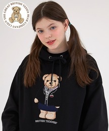 『muah muah/ムーアムーア』×『teddy bear/テディベア』BIG MUAH BEAR STITCH OVERFIT HOODIE/テディベア ロゴデザイン オーバーフィットフーディー