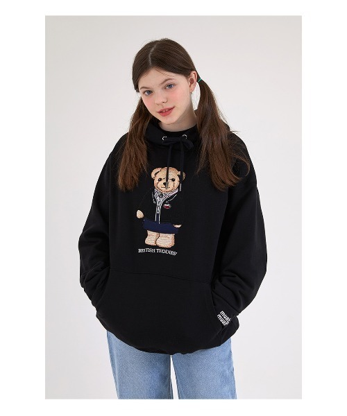 muahmuah(ムーアムーア)の「『muah muah/ムーアムーア』×『teddy bear/テディベア』BIG MUAH BEAR STITCH OVERFIT HOODIE/テディベア ロゴデザイン オーバーフィットフーディー(パーカー・レディース・ライトブルー/アイボリー/レッド/グレー/ブラック・FREE)」の14枚目の写真