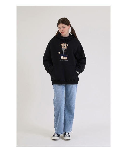 muahmuah(ムーアムーア)の「『muah muah/ムーアムーア』×『teddy bear/テディベア』BIG MUAH BEAR STITCH OVERFIT HOODIE/テディベア ロゴデザイン オーバーフィットフーディー(パーカー・レディース・ライトブルー/アイボリー/レッド/グレー/ブラック・FREE)」の16枚目の写真