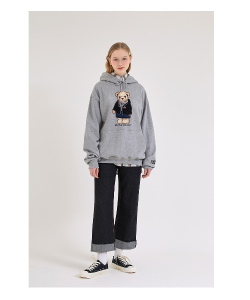 muahmuah(ムーアムーア)の「『muah muah/ムーアムーア』×『teddy bear/テディベア』BIG MUAH BEAR STITCH OVERFIT HOODIE/テディベア ロゴデザイン オーバーフィットフーディー(パーカー・レディース・ライトブルー/アイボリー/レッド/グレー/ブラック・FREE)」の20枚目の写真