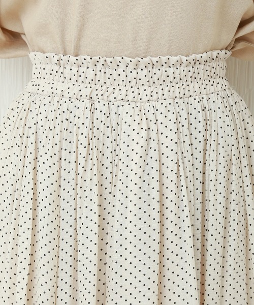 libelle more（リベル モア）の「T/Rスラブ　ウエストフリルドットスカート（スカート・レディース・ブラック/ネイビー/オフホワイト/グリーン/モカ・M）」の16枚目の写真