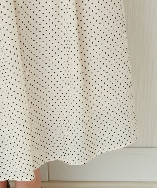 libelle more（リベル モア）の「T/Rスラブ　ウエストフリルドットスカート（スカート・レディース・ブラック/ネイビー/オフホワイト/グリーン/モカ・M）」の17枚目の写真