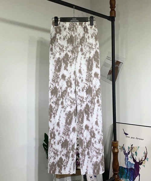 SMILE ORCHID(スマイルオーキッド)の「セルフカットワイドプリーツ柄パンツ(その他パンツ・レディース・ブラック系その他/グリーン系その他/ブラック系その他2/ターコイズブルー/ブラック系その他3/ブルー系その他3/ピンク系その他3/ブラウン系その他3/グリーン系その他3/ブラック系その他4/ブラウン系その他4/ブラック系その他5/ホワイト系その他5/グリーン系その他6/ブルー系その他6/イエロー系その他6/ブラック系その他7/ブラック・FREE)」の11枚目の写真