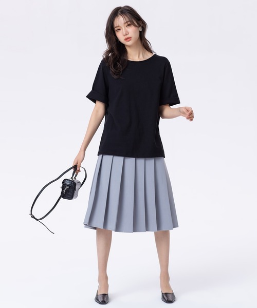SAISON DE PAPILLON(セゾンドパピヨン)の「【綿100%】バックオープンTシャツ(Tシャツ/カットソー・レディース・ホワイト/ブラック/グレー・S/M/L)」の21枚目の写真