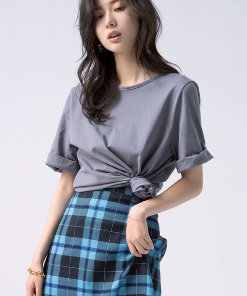 SAISON DE PAPILLON(セゾンドパピヨン)の「【綿100%】バックオープンTシャツ(Tシャツ/カットソー・レディース・ホワイト/ブラック/グレー・S/M/L)」の16枚目の写真