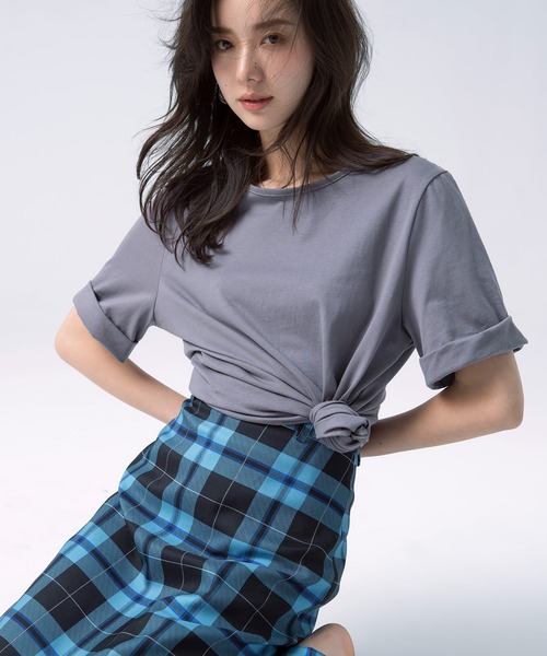 SAISON DE PAPILLON(セゾンドパピヨン)の「【綿100%】バックオープンTシャツ(Tシャツ/カットソー・レディース・ホワイト/ブラック/グレー・S/M/L)」の22枚目の写真