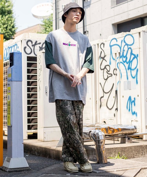 WEGO（ウィゴー）の「WEGO/別注ベンデイビスロゴ刺繍ビッグシルエットTシャツ（Tシャツ/カットソー・メンズ・サックスブルー/グリーン系その他/イエロー/ホワイト/アイボリー/スミクロ/その他1/その他2/その他3・SMALL/MEDIUM/LARGE）」の18枚目の写真