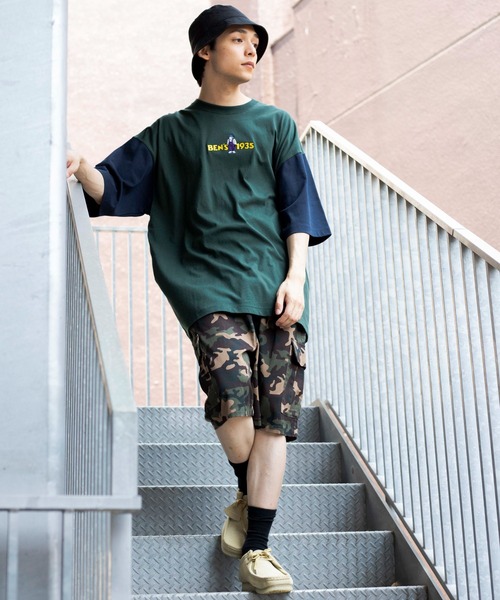 WEGO（ウィゴー）の「WEGO/別注ベンデイビスロゴ刺繍ビッグシルエットTシャツ（Tシャツ/カットソー・メンズ・サックスブルー/グリーン系その他/イエロー/ホワイト/アイボリー/スミクロ/その他1/その他2/その他3・SMALL/MEDIUM/LARGE）」の14枚目の写真