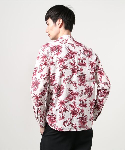 cathy jane（キャシージェーン）の「CathyJane/キャシージェーン/トワルデジュイアロハプリントシャツ（シャツ/ブラウス・メンズ・チャコール/レッド・3/2）」の3枚目の写真