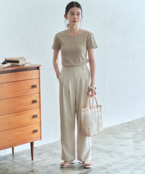 titivate（ティティベイト）の「ｸﾘｱﾁｪｯｸﾊﾞｽｹｯﾄﾊﾞｯｸﾞ（ハンドバッグ・レディース・ミント/ブラウン/ベージュ・F）」の13枚目の写真