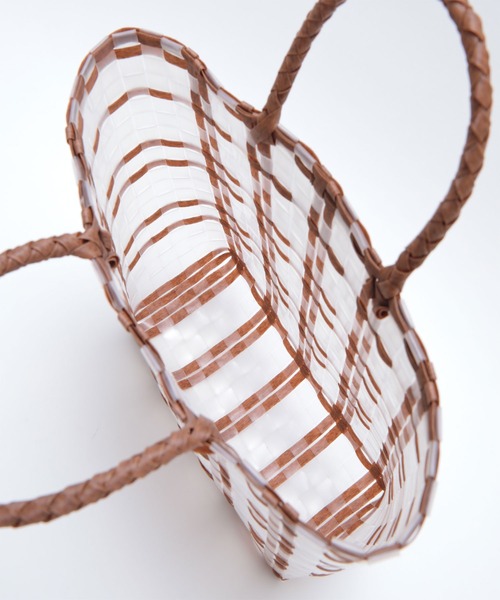 titivate（ティティベイト）の「ｸﾘｱﾁｪｯｸﾊﾞｽｹｯﾄﾊﾞｯｸﾞ（ハンドバッグ・レディース・ミント/ブラウン/ベージュ・F）」の17枚目の写真