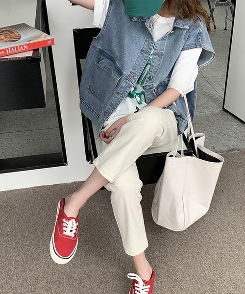 aimoha（アイモハ）の「オーバーデニムベスト（ベスト・レディース・ブラック/ブルー・FREE）」の22枚目の写真