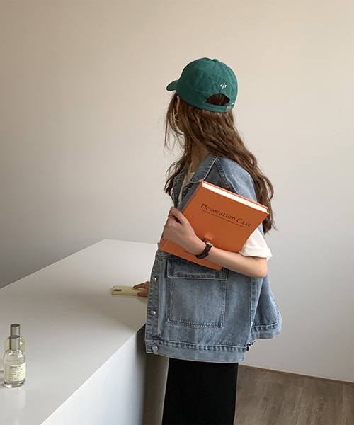 aimoha（アイモハ）の「オーバーデニムベスト（ベスト・レディース・ブラック/ブルー・FREE）」の20枚目の写真