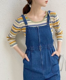 Kastane | マルチボーダー7分袖チビニット(ニット/セーター)