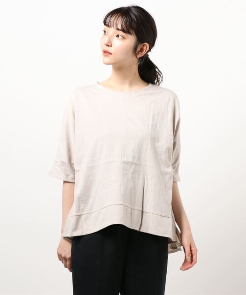 BELLUNA(ベルーナ)の「抗ウイルス加工素材バックフレアープルオーバー(Tシャツ/カットソー・レディース・ネイビー/ターコイズブルー/グレー系その他/レッド系その他・MEDIUM/LARGE/X-LARGE)」の12枚目の写真