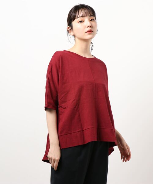 BELLUNA(ベルーナ)の「抗ウイルス加工素材バックフレアープルオーバー(Tシャツ/カットソー・レディース・ネイビー/ターコイズブルー/グレー系その他/レッド系その他・MEDIUM/LARGE/X-LARGE)」の13枚目の写真