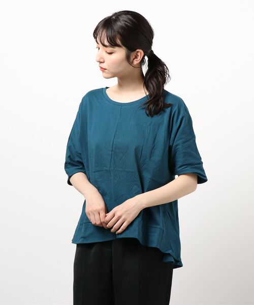 BELLUNA(ベルーナ)の「抗ウイルス加工素材バックフレアープルオーバー(Tシャツ/カットソー・レディース・ネイビー/ターコイズブルー/グレー系その他/レッド系その他・MEDIUM/LARGE/X-LARGE)」の14枚目の写真