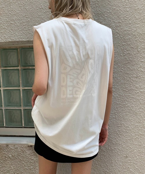 RASVOA（ラスボア）の「バックロゴダブルタンクトップ（タンクトップ・レディース・ブラック/オフホワイト・FREE）」の2枚目の写真