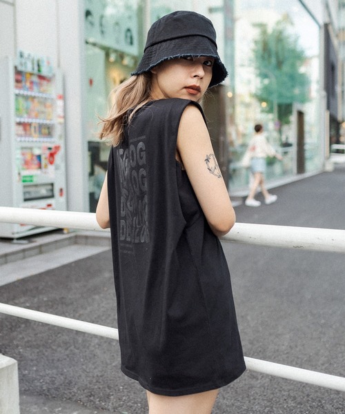 RASVOA（ラスボア）の「バックロゴダブルタンクトップ（タンクトップ・レディース・ブラック/オフホワイト・FREE）」の13枚目の写真