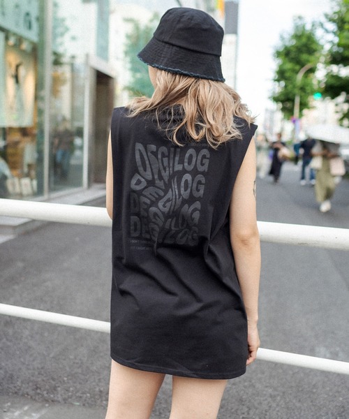 RASVOA（ラスボア）の「バックロゴダブルタンクトップ（タンクトップ・レディース・ブラック/オフホワイト・FREE）」の14枚目の写真