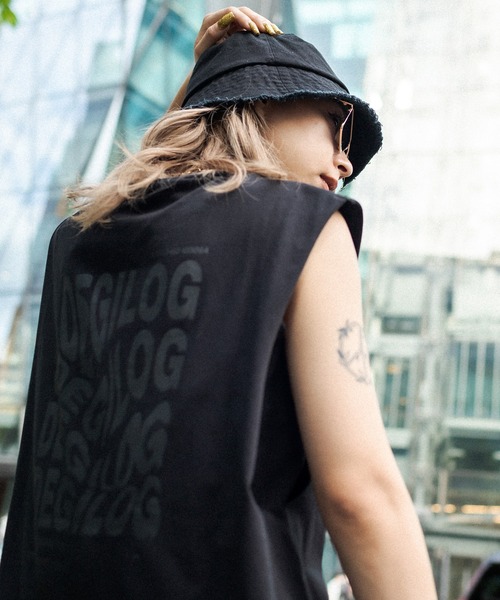 RASVOA（ラスボア）の「バックロゴダブルタンクトップ（タンクトップ・レディース・ブラック/オフホワイト・FREE）」の11枚目の写真