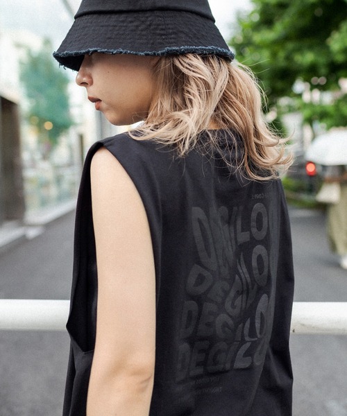 RASVOA（ラスボア）の「バックロゴダブルタンクトップ（タンクトップ・レディース・ブラック/オフホワイト・FREE）」の16枚目の写真