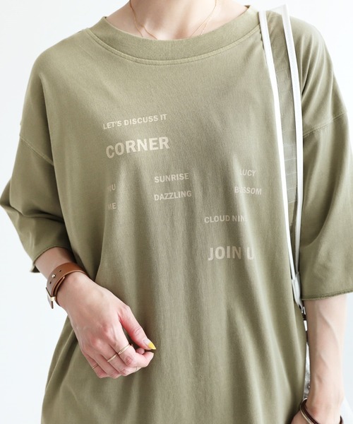 reca(レカ)の「ピグメントプリントTシャツ(Tシャツ/カットソー・レディース・ベージュ/グレー/グリーン・FREE)」の22枚目の写真
