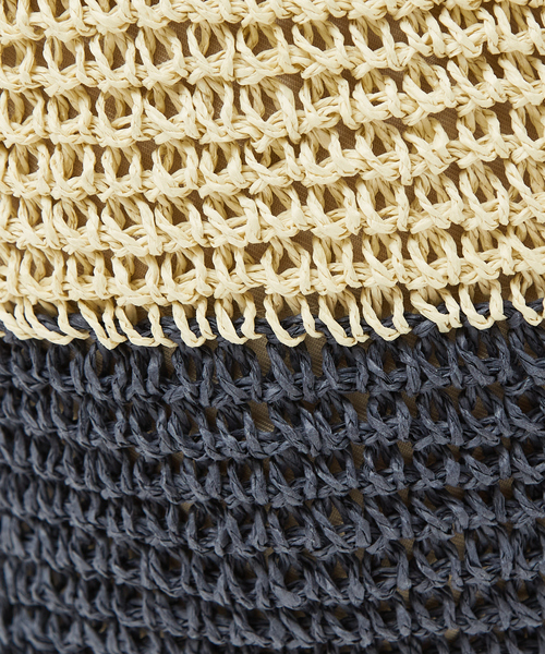 LOWELL things(ロウェル シングス)の「【販売店舗限定】バイカラートートバッグ(かごバッグ・レディース・ピンク/ネイビー/グリーン/ダークブラウン・フリー)」の21枚目の写真