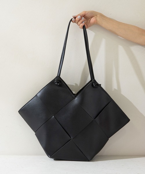 rectangle（レクタングル）の「メッシュトートバッグ（トートバッグ・レディース・ブラック/アイボリー・FREE）」の6枚目の写真