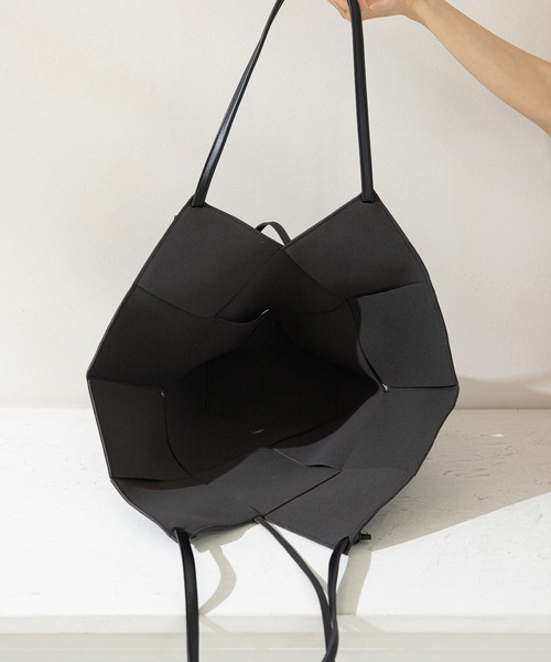 rectangle（レクタングル）の「メッシュトートバッグ（トートバッグ・レディース・ブラック/アイボリー・FREE）」の8枚目の写真