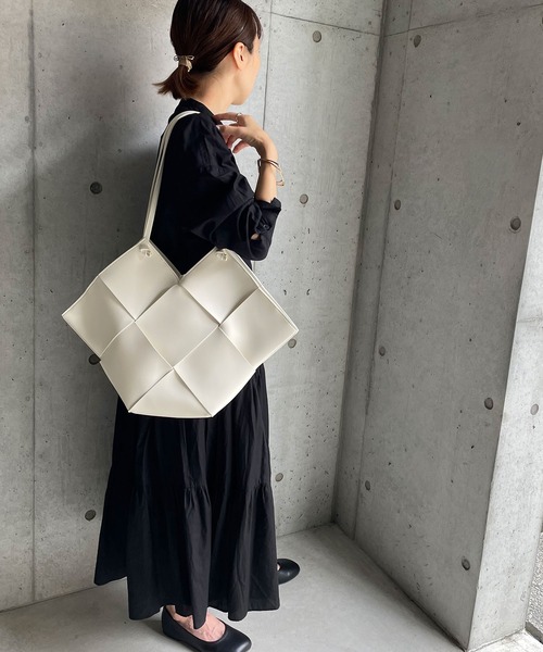 rectangle（レクタングル）の「メッシュトートバッグ（トートバッグ・レディース・ブラック/アイボリー・FREE）」の14枚目の写真