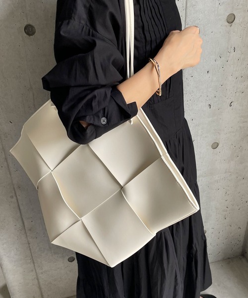 rectangle（レクタングル）の「メッシュトートバッグ（トートバッグ・レディース・ブラック/アイボリー・FREE）」の13枚目の写真
