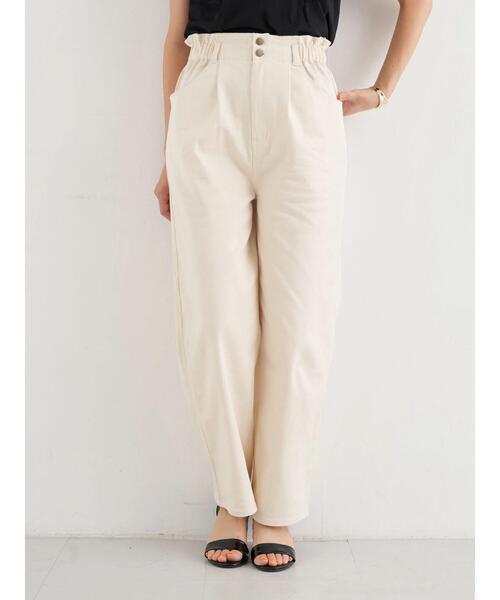 earth music&ecology（アースミュージックアンドエコロジー）の「ハイウエストツイルパンツ ＊（その他パンツ・レディース・アイボリー/ミント/ラベンダー・S/M）」の7枚目の写真