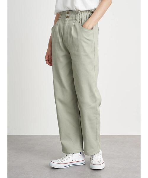 earth music&ecology（アースミュージックアンドエコロジー）の「ハイウエストツイルパンツ ＊（その他パンツ・レディース・アイボリー/ミント/ラベンダー・S/M）」の20枚目の写真