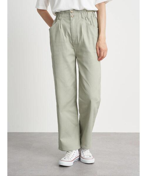 earth music&ecology（アースミュージックアンドエコロジー）の「ハイウエストツイルパンツ ＊（その他パンツ・レディース・アイボリー/ミント/ラベンダー・S/M）」の21枚目の写真