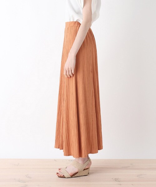 DRESKIP（ドレスキップ）の「◆ウエストギャザーゴア－ドスカート（スカート・レディース・オフホワイト/ブラウン系その他/ダークオレンジ・02/03/04）」の4枚目の写真