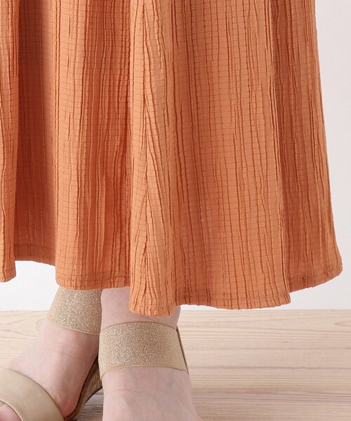 DRESKIP（ドレスキップ）の「◆ウエストギャザーゴア－ドスカート（スカート・レディース・オフホワイト/ブラウン系その他/ダークオレンジ・02/03/04）」の7枚目の写真