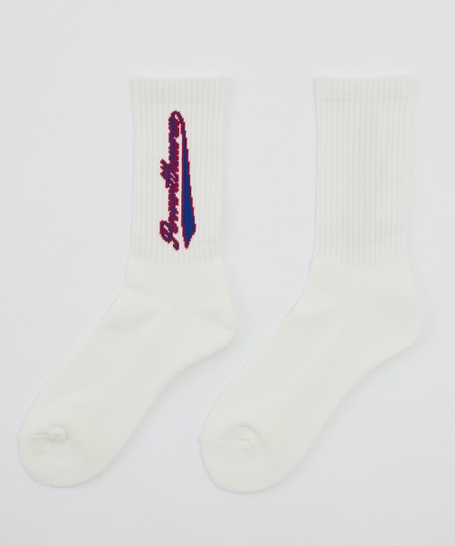 WHO'S WHO gallery（フーズフーギャラリー）の「【KOOKY'N/クーキー】スタジアムソックス（ソックス/靴下・メンズ・ホワイト/ブラック/ブルー/グリーン・FREE）」の7枚目の写真