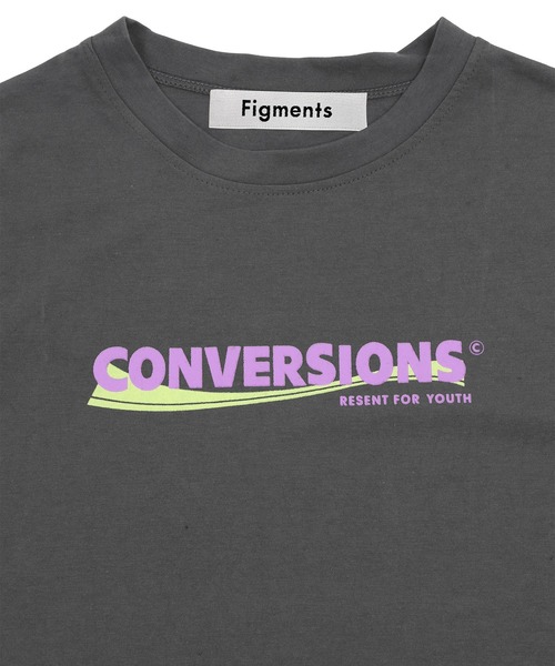 Figments(フィグメンツ)の「CONVERSIONS Tシャツ(Tシャツ/カットソー・レディース・スミクロ/ライトベージュ・FREE)」の5枚目の写真