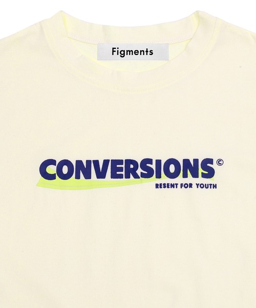 Figments(フィグメンツ)の「CONVERSIONS Tシャツ(Tシャツ/カットソー・レディース・スミクロ/ライトベージュ・FREE)」の3枚目の写真