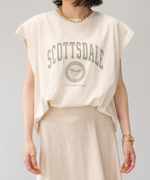 ＡＮＤＪ | カレッジプリントフレンチスリーブTシャツ(Tシャツ/カットソー)