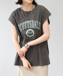 ＡＮＤＪ | カレッジプリントフレンチスリーブTシャツ(Tシャツ/カットソー)